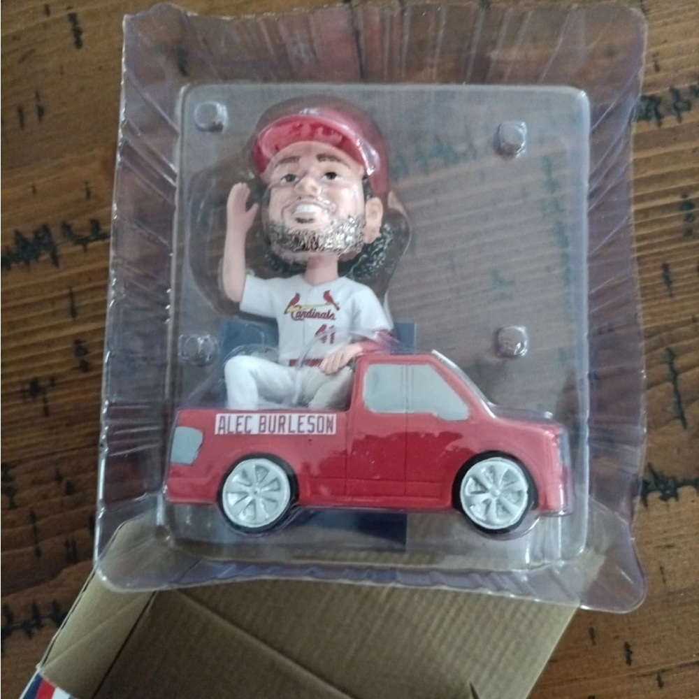 Alec Burleson Bobblehead Toy - Red
